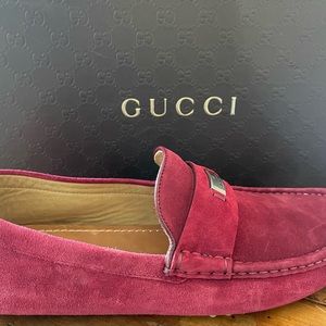 Authentic Men’s Gucci Red Driving Mocassins